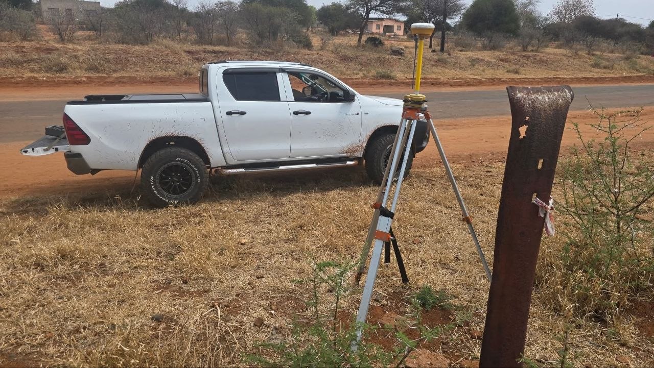Land surveyor Gaborone using professional GPS and total station equipment